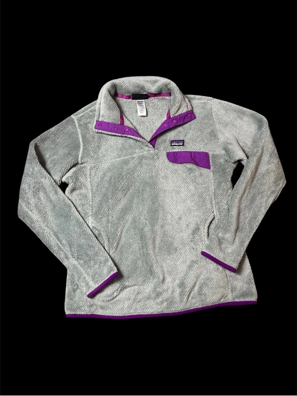 Patagonia Womens Re-tool Snap-T Pullover Sweater Gray Size Large